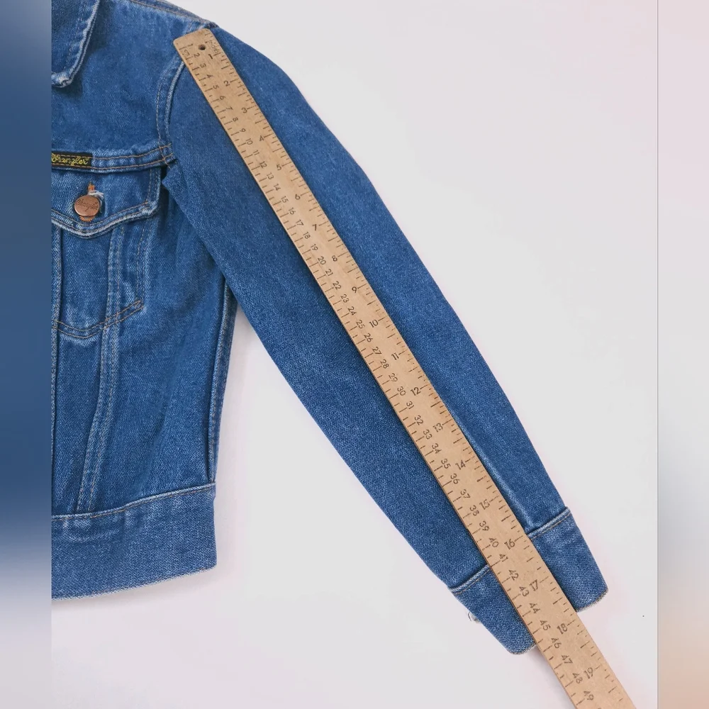 Wrangler Vintage No Fault Denim 100% Cotton USA Kids Denim Jacket Jeans 10